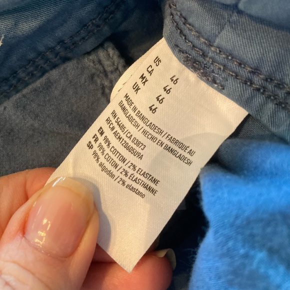 Men's American Eagle Next Level Flex blue Classic chino shorts size 46 - Picture 9 of 9